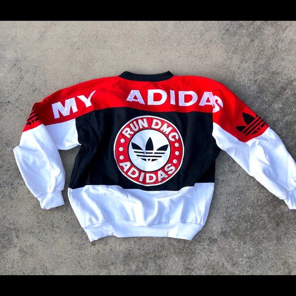 🎤🎤 Vintage 90s Run DMC Adidas Sweatshirt - Picture 5 of 8